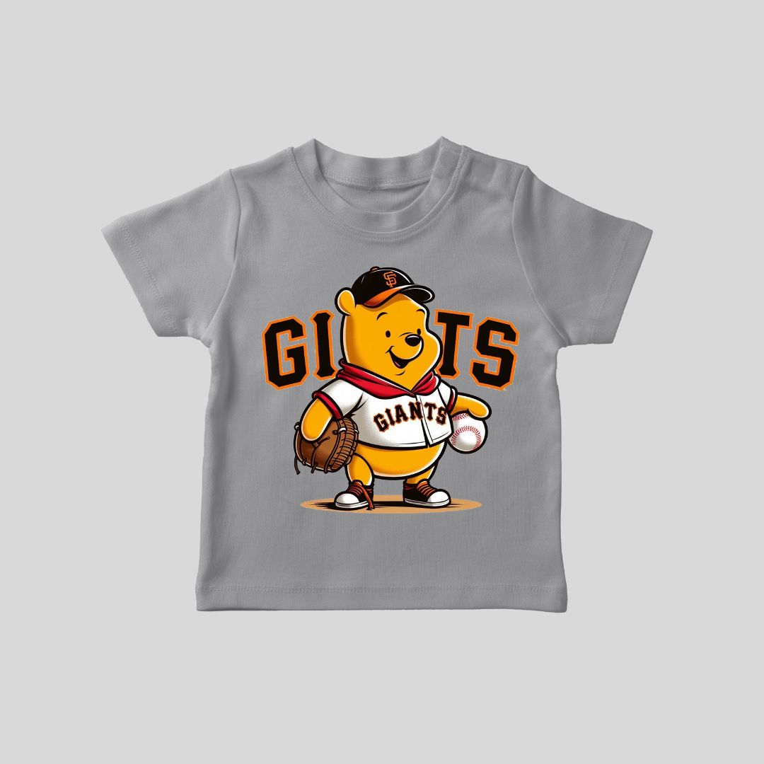 Giants Pooh Printed Gray T-shirt