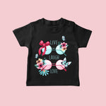 Live Laugh Printed T-shirt for girls