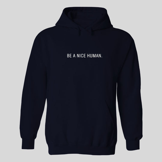 Be Nice Printed navy   hoodie