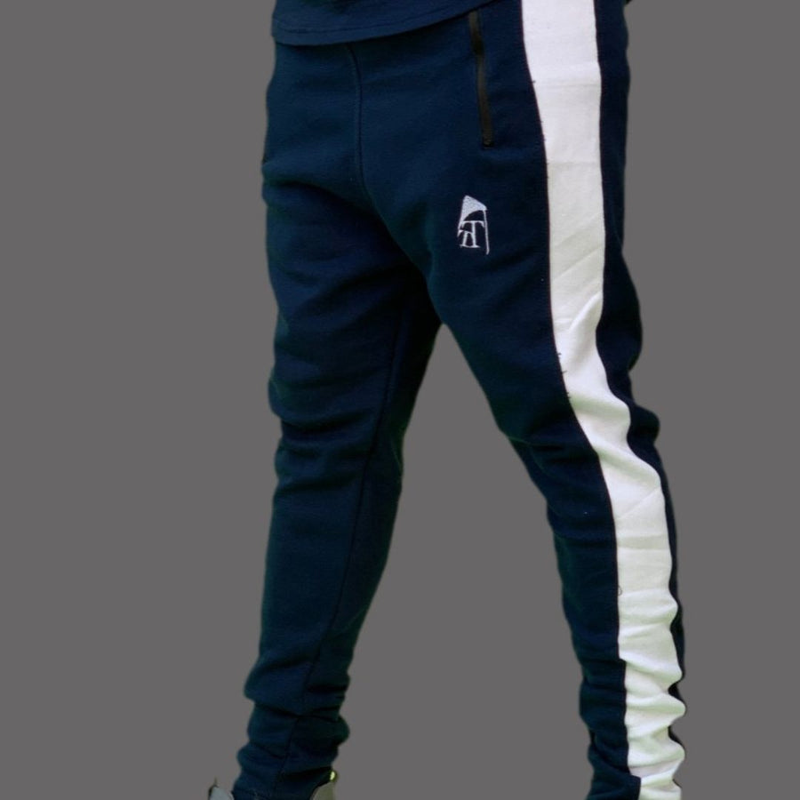 Navy with white panel trouser