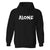 AlonePrinted Black hoodie