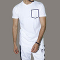 White Side-line pocket T-shirt