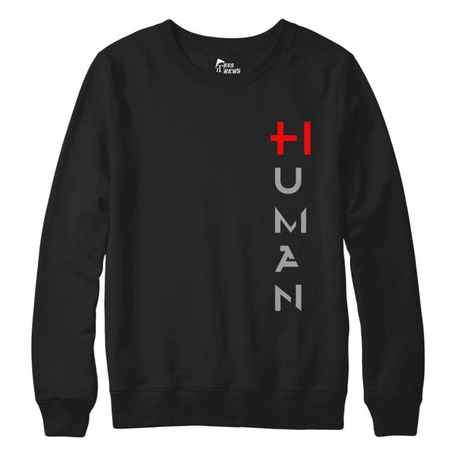 Human printed sweatshirt