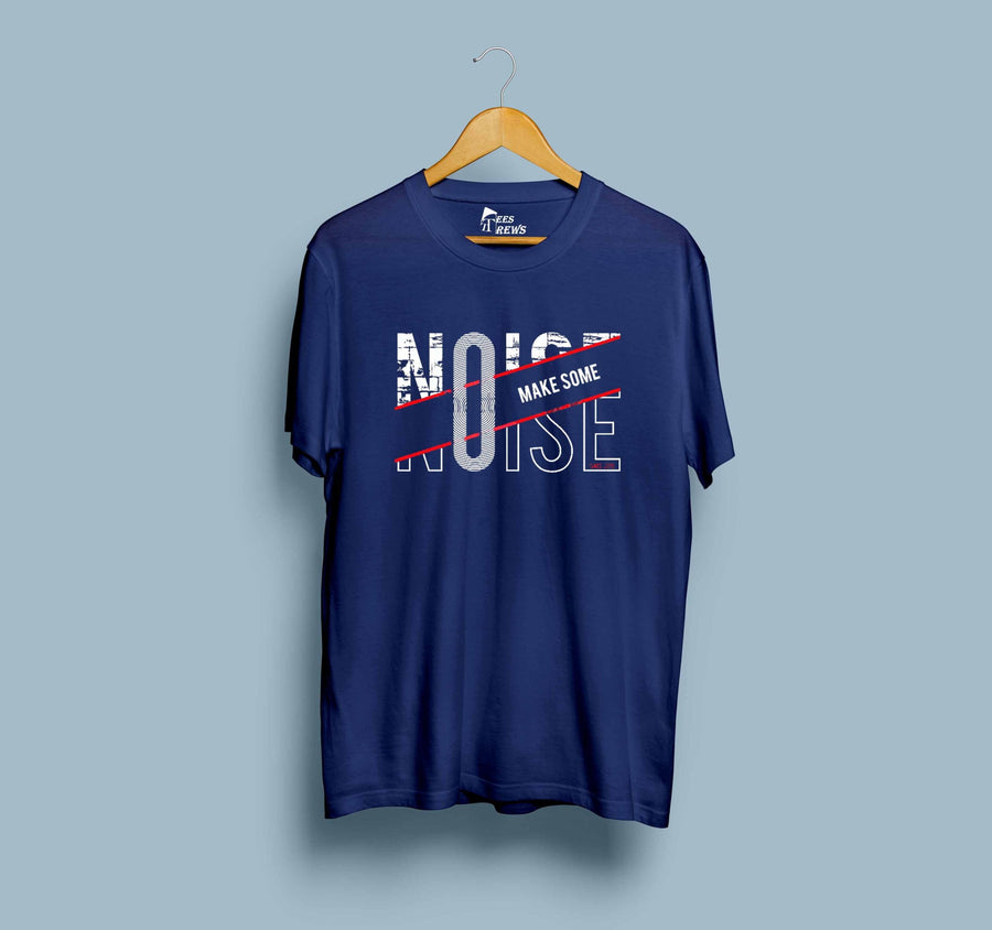Make some noise - blue tee