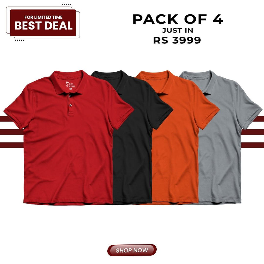 Pack of 4 Polo shirts - 02
