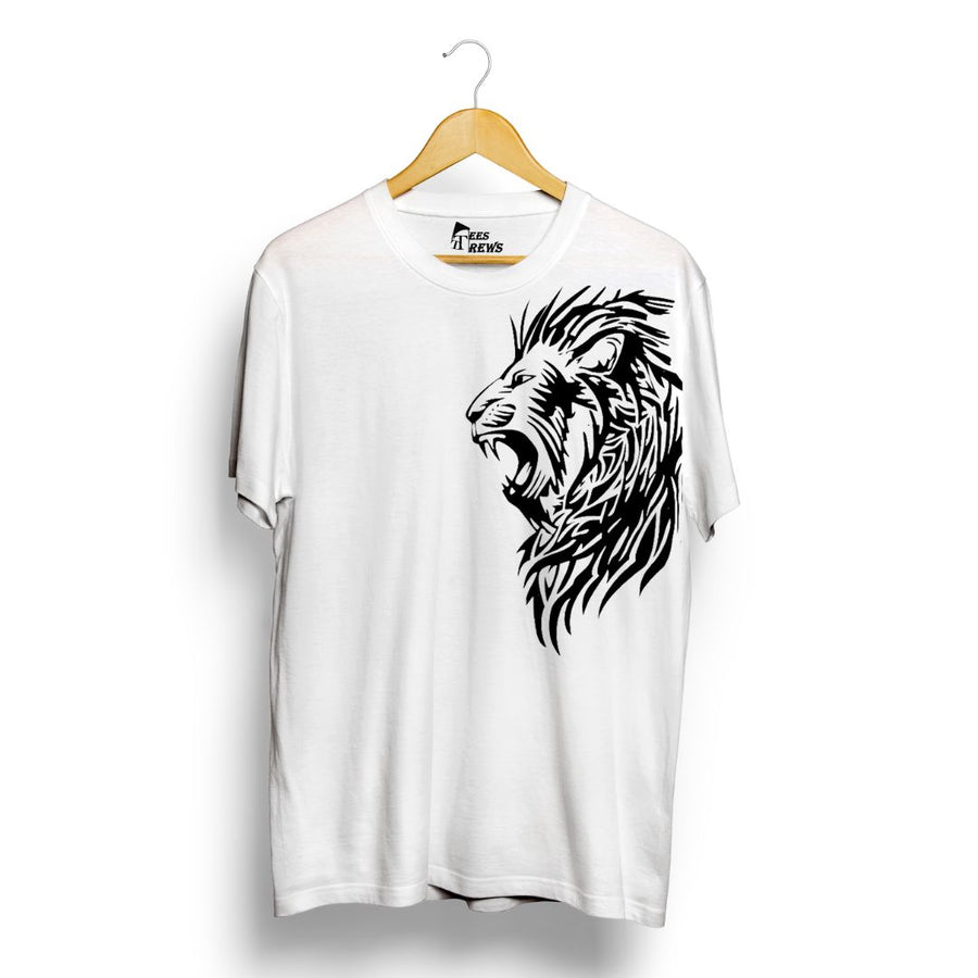 Lion Printed White